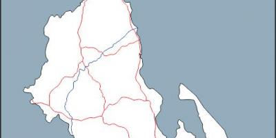 Karte Malāvija kartes kontūra